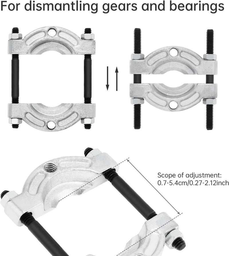 ChgImposs Heavy Duty Bearing Puller with 1/4 to 15/16 inch Jaw for Gear Pinion/Wheel Hub/Bearing Separator, Chrome-Plated Steel Splitter Tool - Image 3